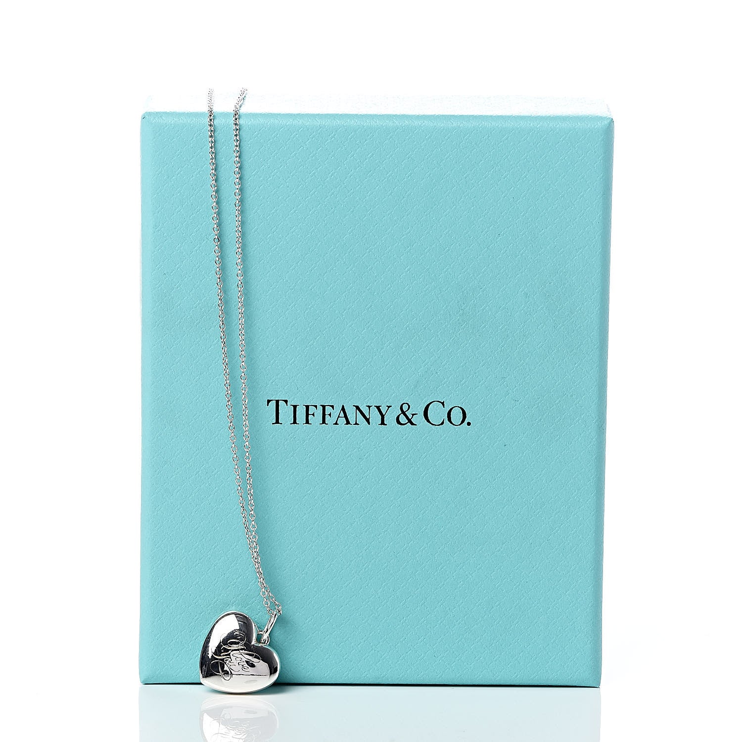 Tiffany Sterling Silver I Love You Heart Locket Pendant Necklace 9 of 9
