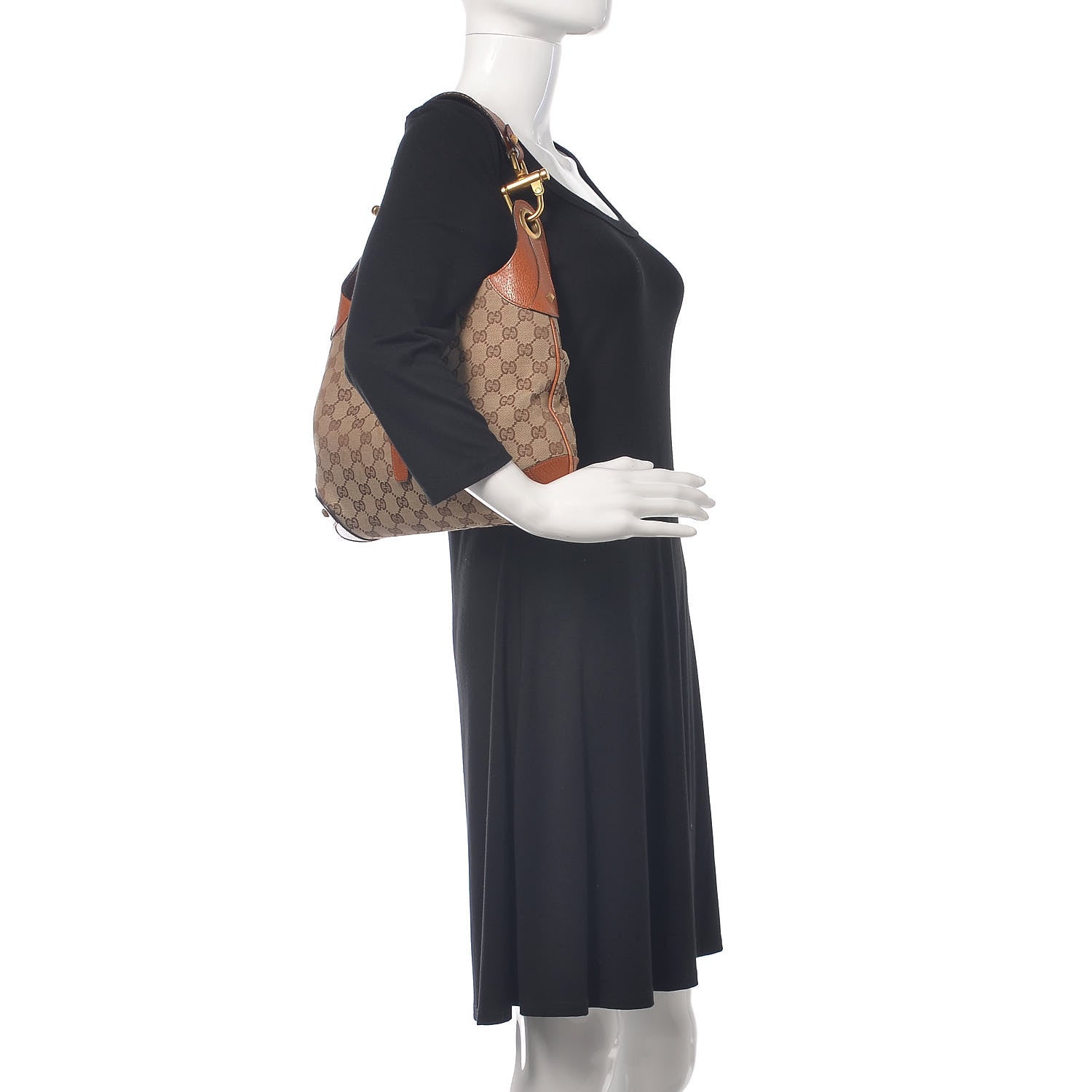 Gucci Monogram Piston Lock Jackie O Hobo 2 of 15