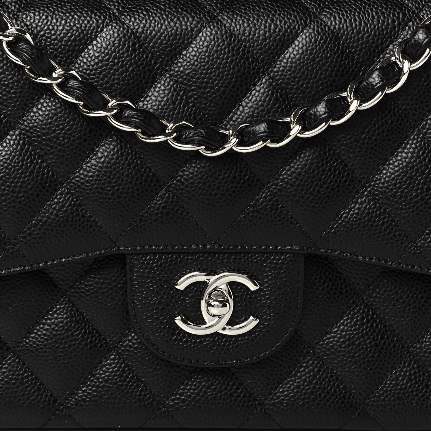 Chanel Caviar Quilted Jumbo Double Flap Black 8 of 11