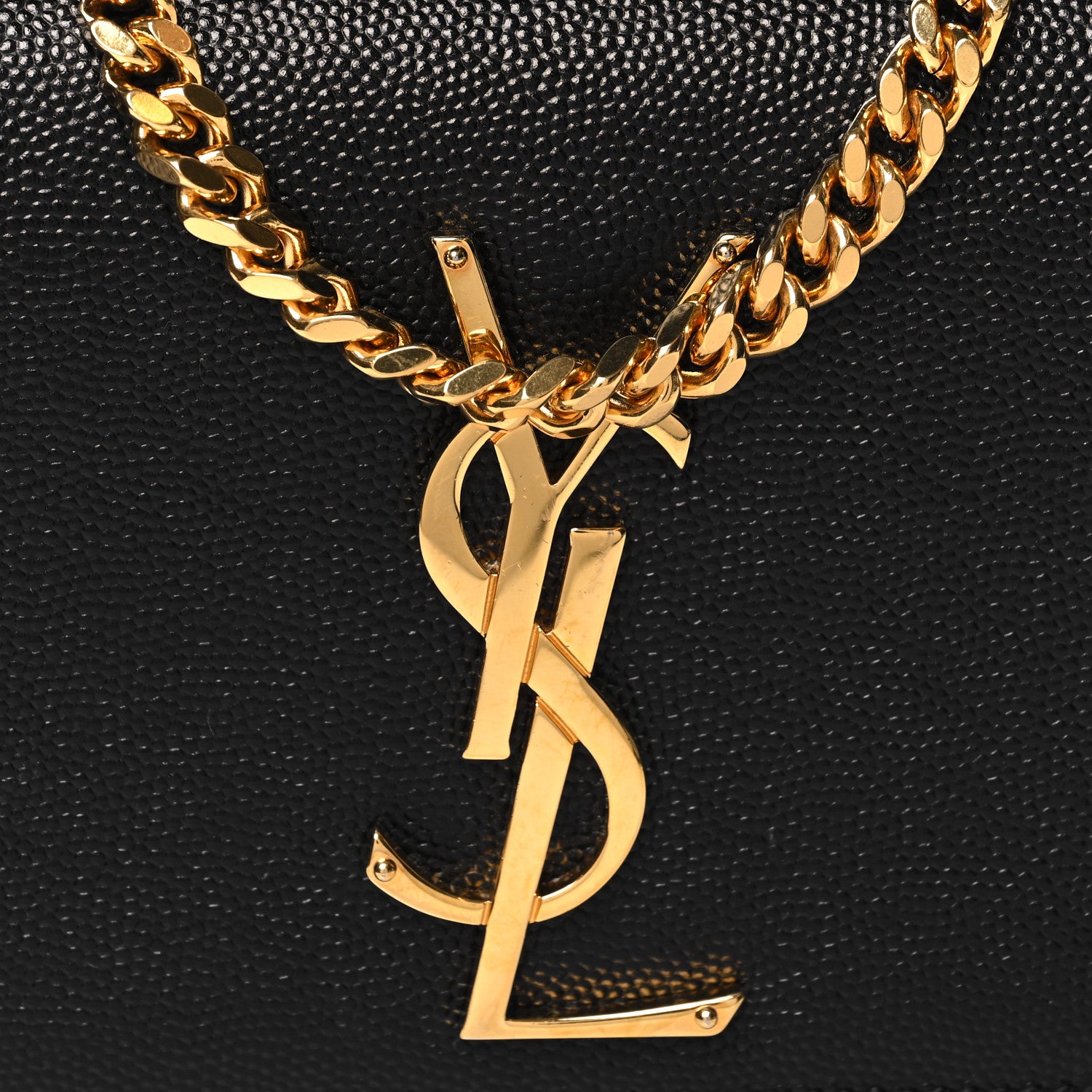 Saint Laurent Grain De Poudre Small Monogram Kate Satchel Black 7 of 9