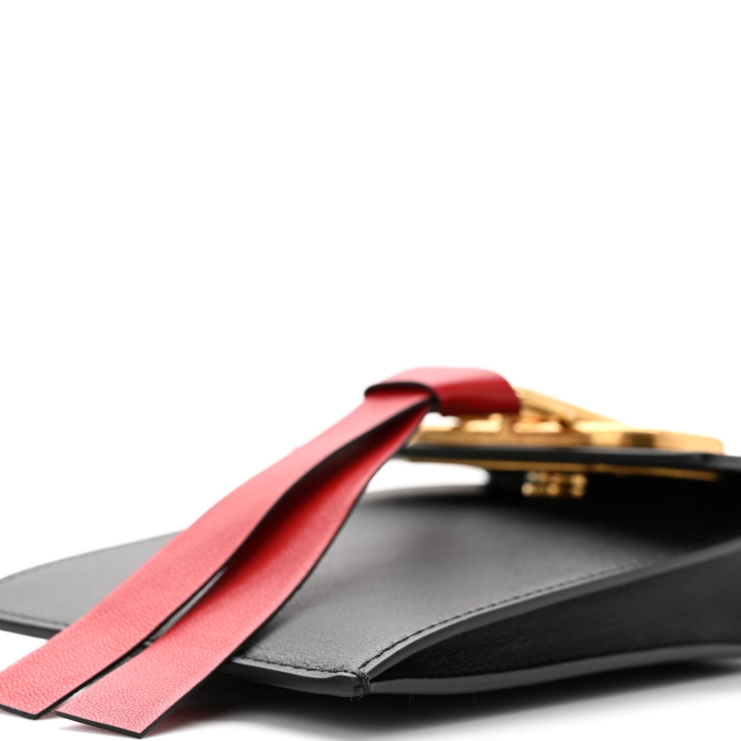 Calfskin VRing Phone Pouch Black