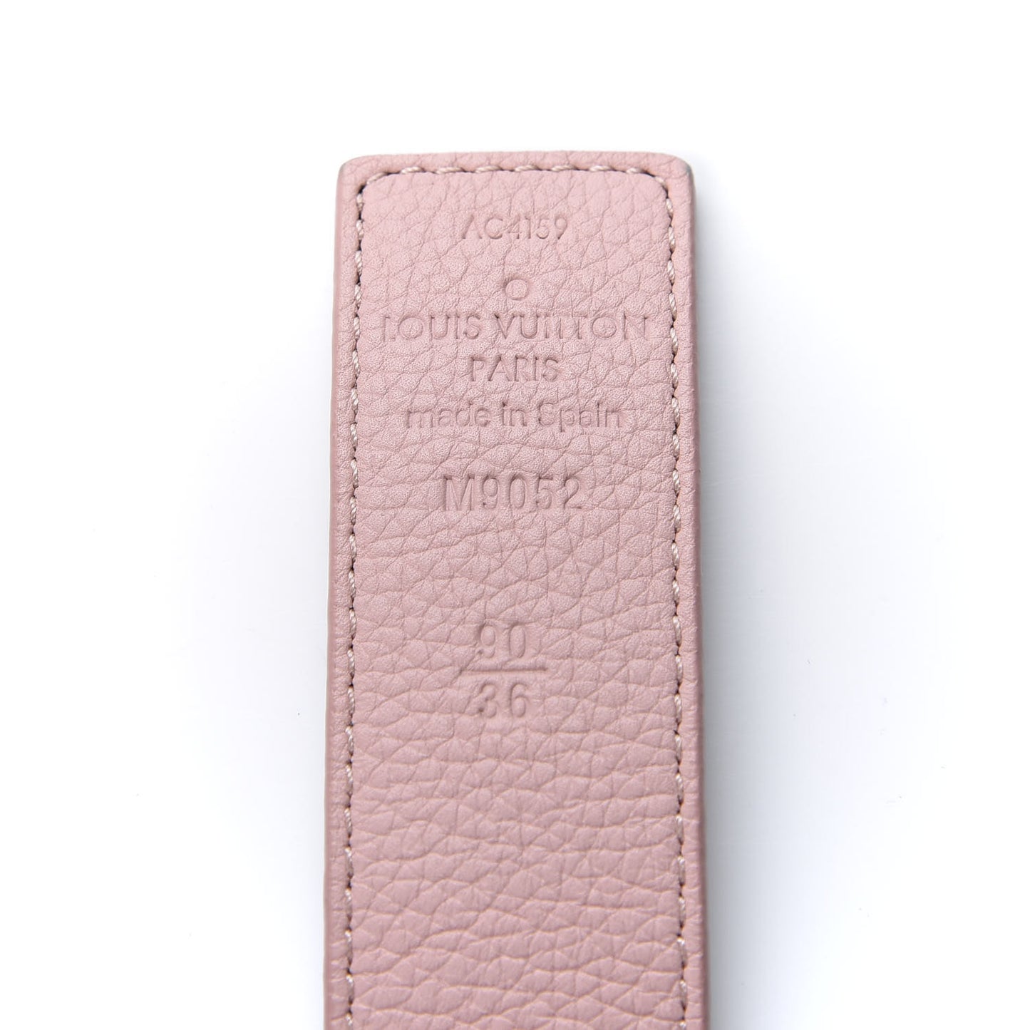 Calfskin Monogram 30mm LV Initiales Reversible Belt 90 36 Rose Ballerine