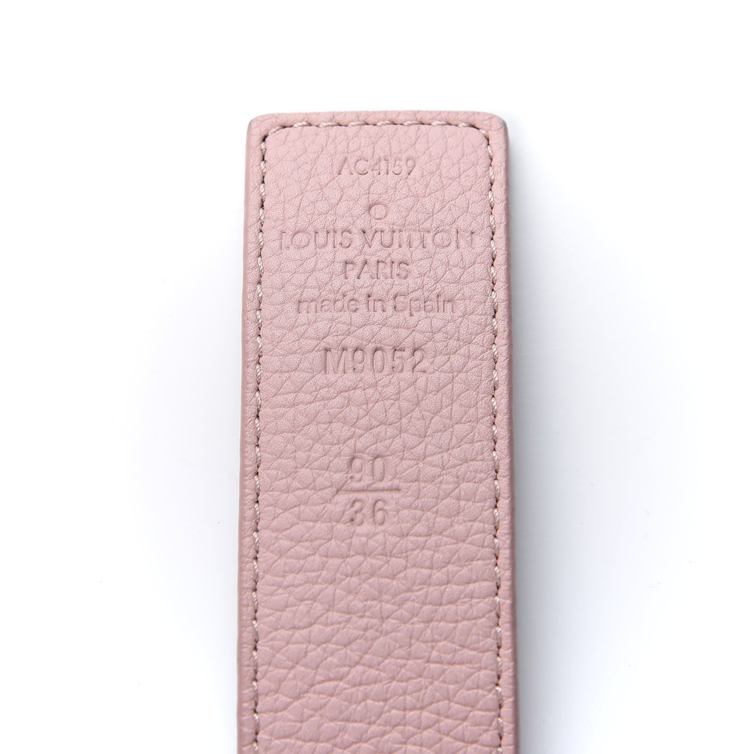 Louis Vuitton Calfskin Monogram 30mm LV Initiales Reversible Belt 90 36 Rose Ballerine 3 of 4