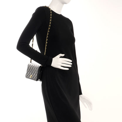 Chanel Lambskin Quilted Small Single Flap Bag Black 2 of 10