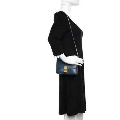 Celine Box Calfskin Small Classic Box Flap Bag Petrol 2 of 11