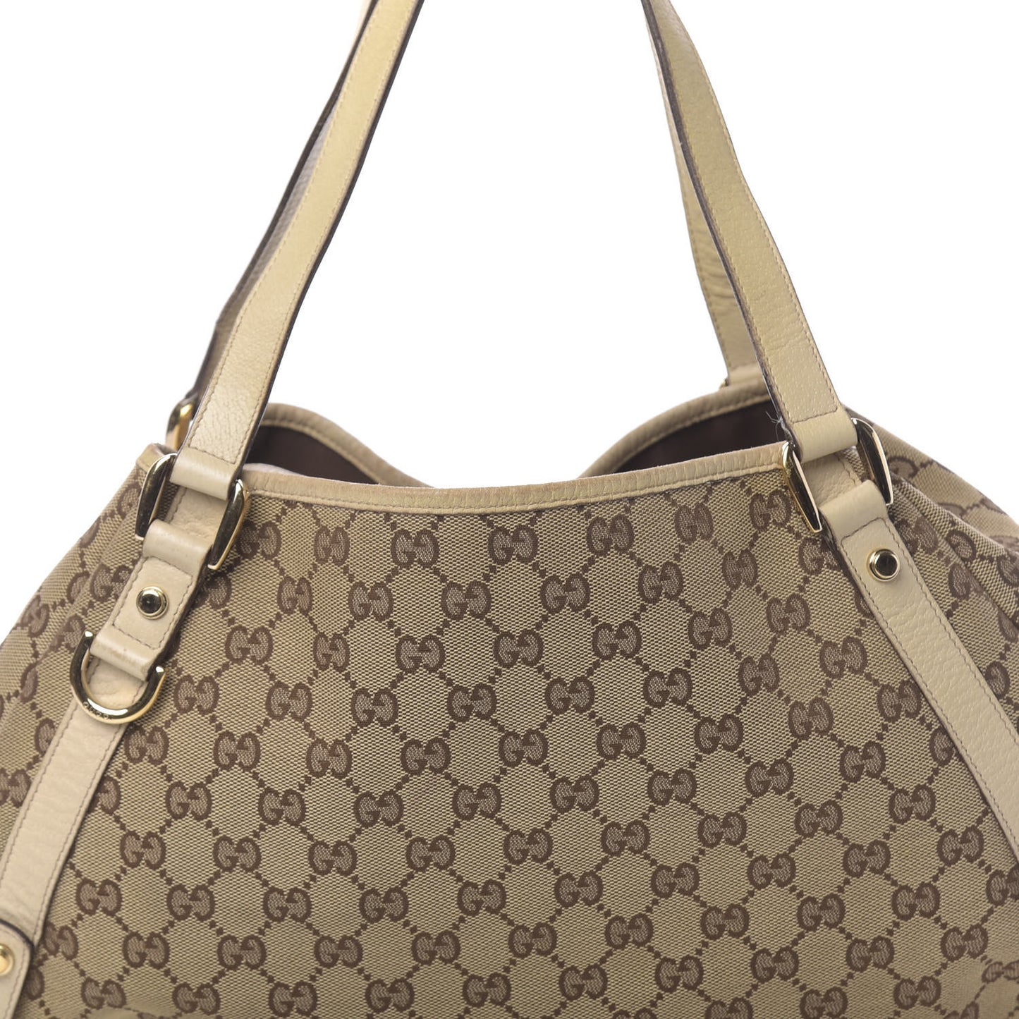 Monogram Medium Abbey Shoulder Bag Off White