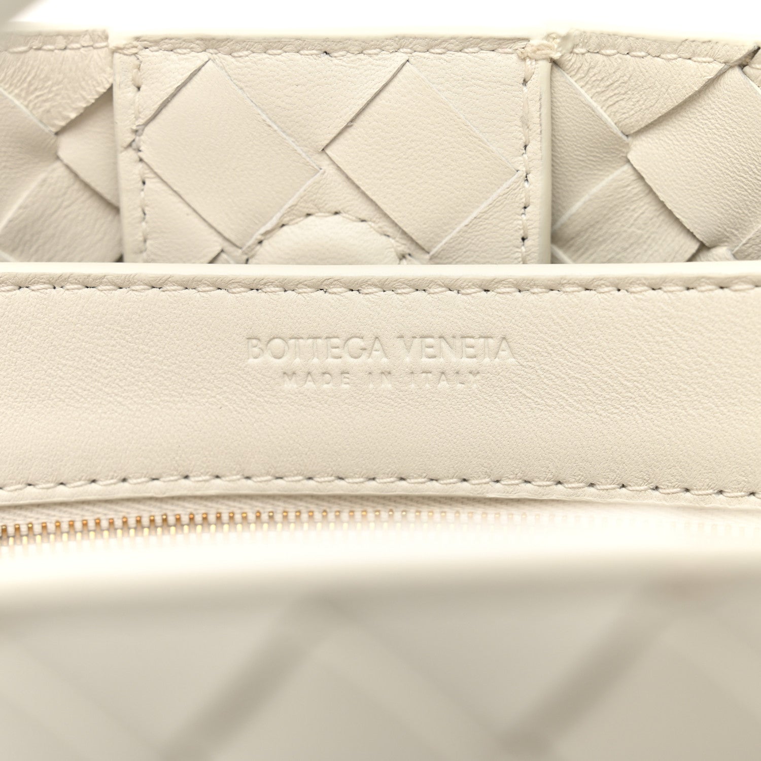 Bottega Veneta Nappa Intrecciato Small Andiamo Shoulder Bag White 8 of 11