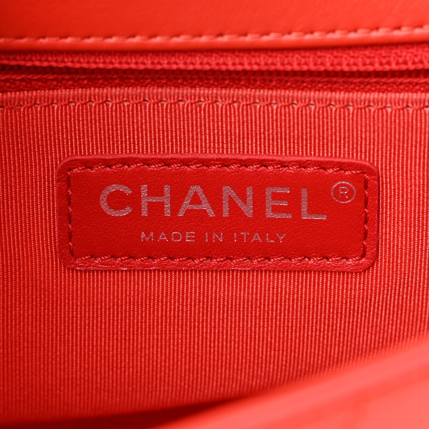 Chanel Calfskin Stitched Small Ring My Bag Flap Crossbody Red 6 of 15
