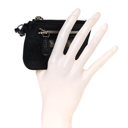 Balenciaga Agneau Giant 12 Silver Hardware Coin Purse Black 2 of 9