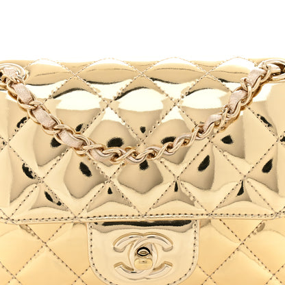Chanel Mirror Calfskin Metallic Calfskin Quilted Hollywood Boulevard Mini Flap With Star Coin Purse Gold 9 of 12