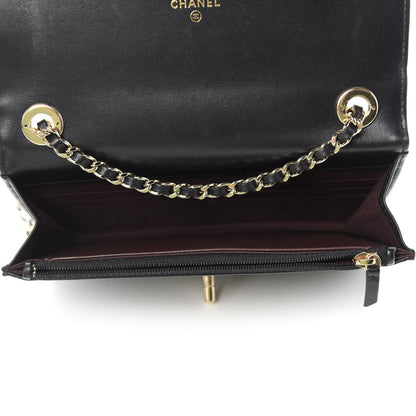 Chanel Lambskin Quilted Trendy CC Wallet On Chain WOC Black 5 of 14