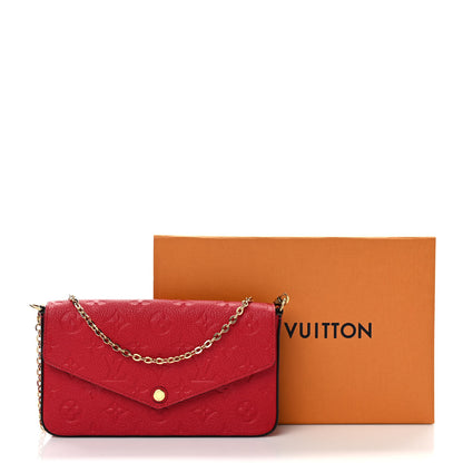 Louis Vuitton Empreinte Pochette Felicie Chain Wallet Scarlet 10 of 10