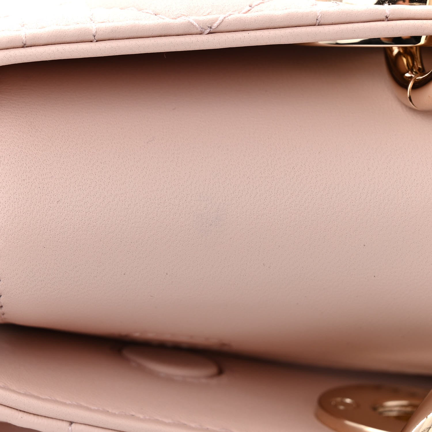 Christian Dior Lambskin Cannage Medium Lady D-Joy Light Pink 12 of 13