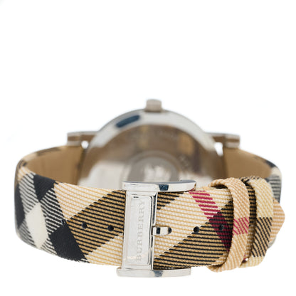 Burberry Stainless Steel Calfskin 38mm Heritage Nova Check Quartz Watch BU1390 3 of 4