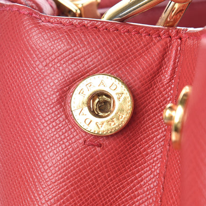 Prada Saffiano Small Galleria Double Zip Tote Fuoco 17 of 26