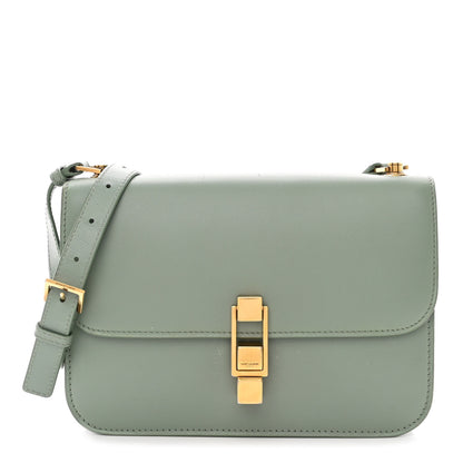 Saint Laurent Smooth Calfskin Carre Satchel Vert Opaline 1 of 14