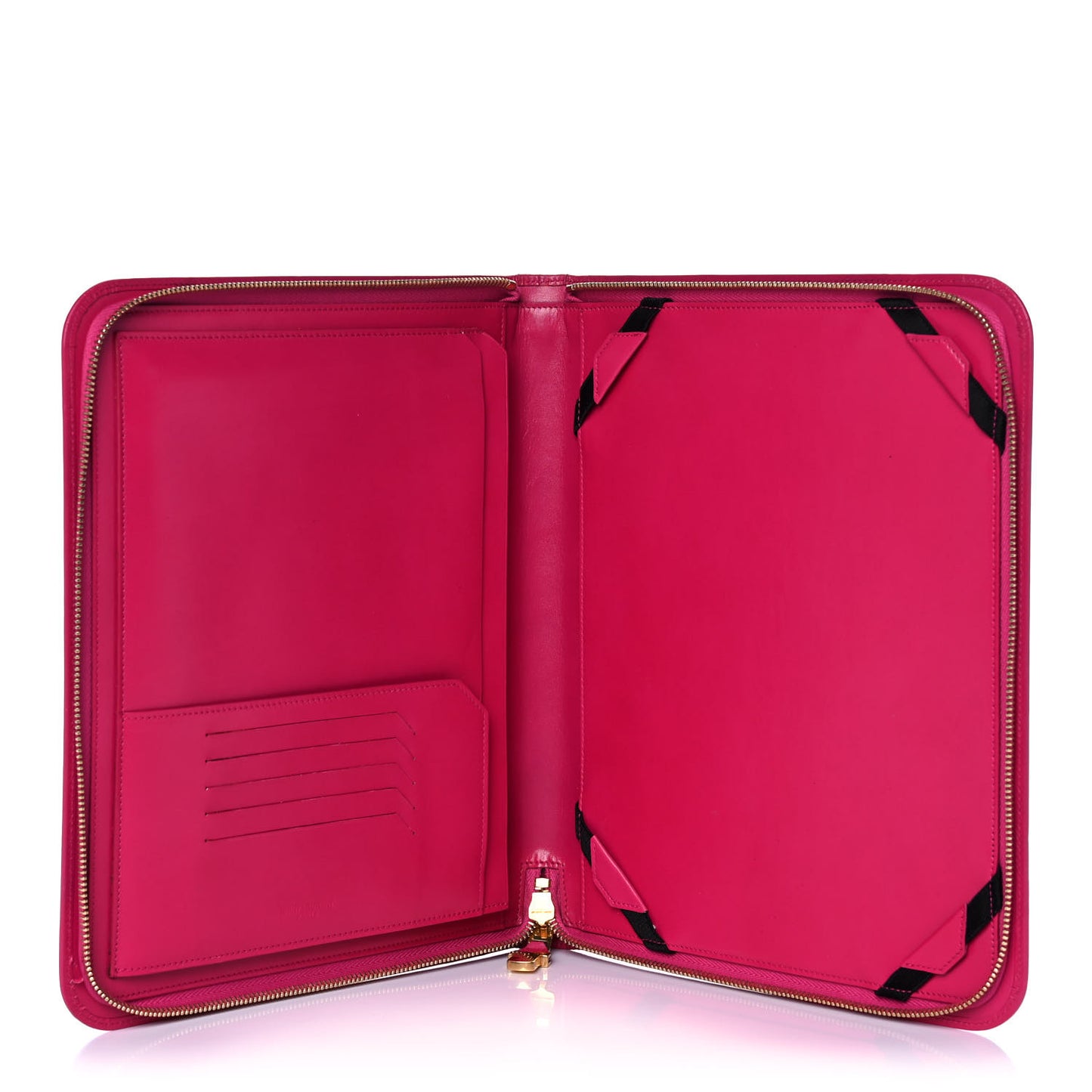 Smooth Calfskin Tuc iPad Case Fushia