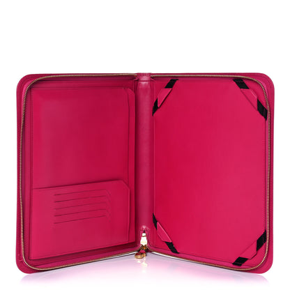 Saint Laurent Smooth Calfskin Tuc iPad Case Fushia 5 of 12