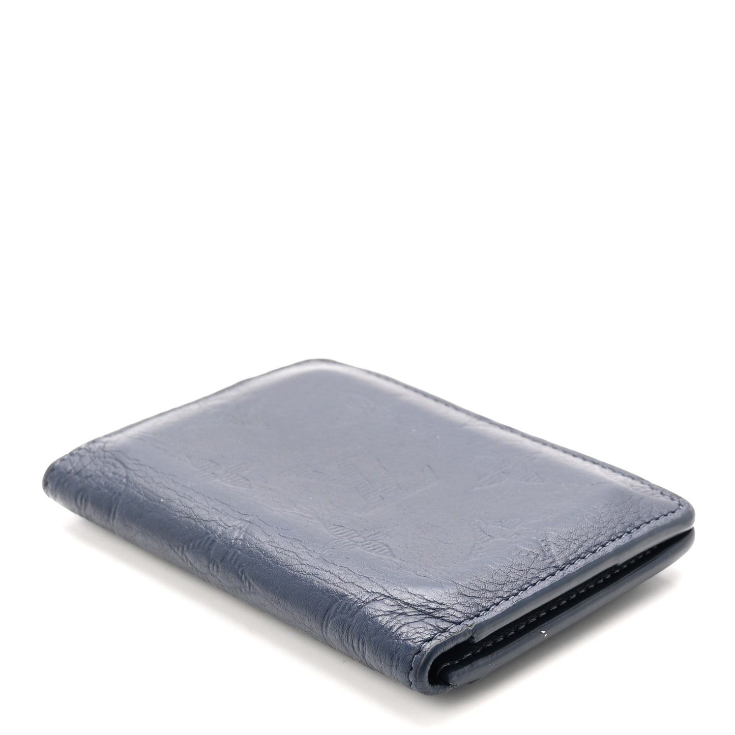Calfskin Monogram Shadow Pocket Organizer Navy Blue