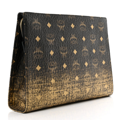 MCM Gradation Visetos Zip Pouch Black Gold 3 of 6