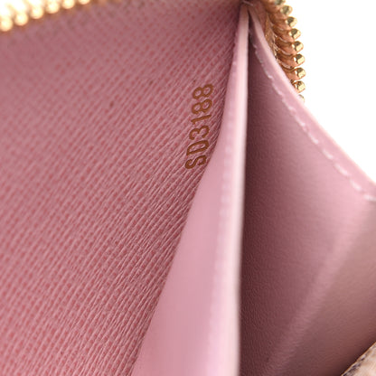 Louis Vuitton Damier Azur Clemence Wallet Rose Ballerine 6 of 12