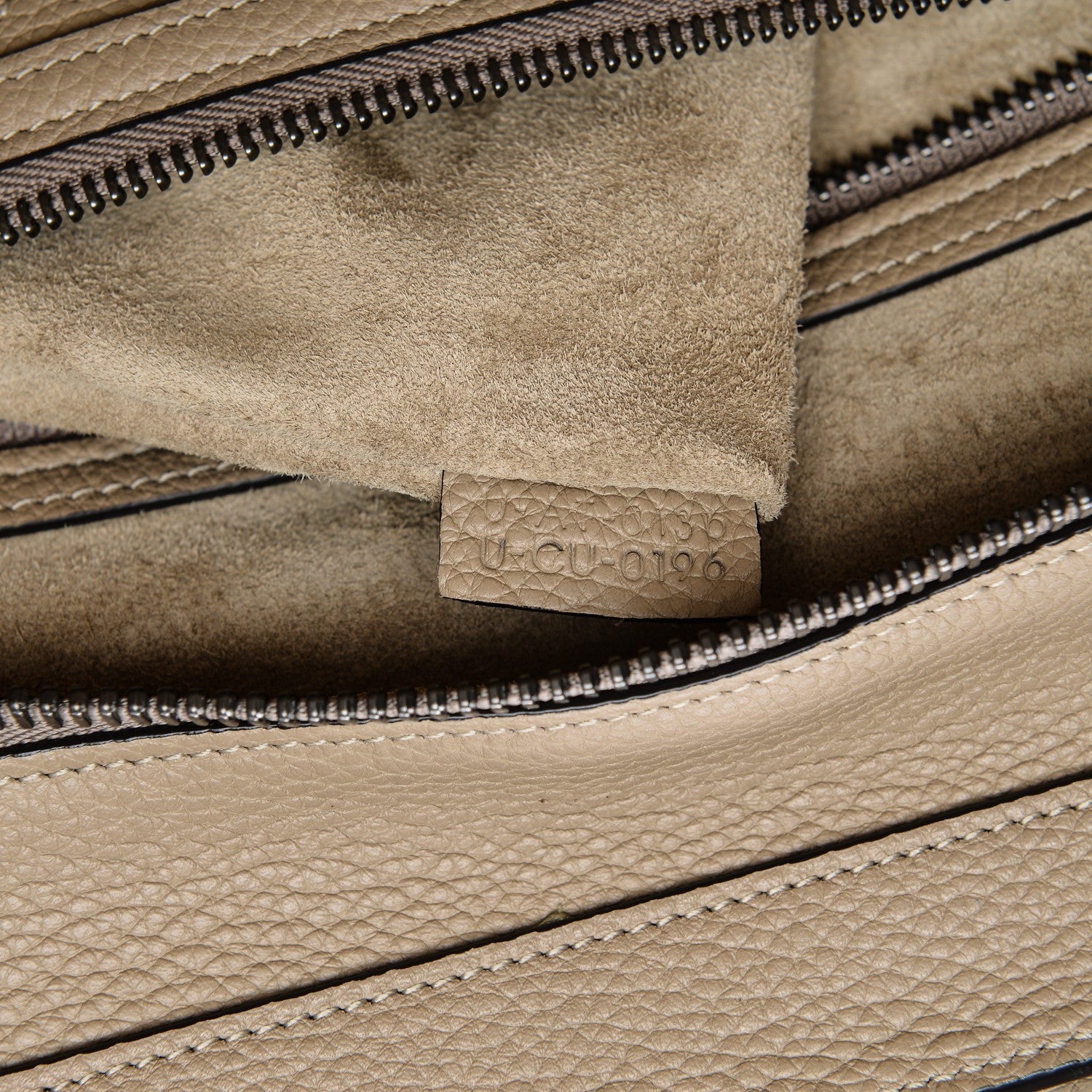 Celine Drummed Calfskin Mini Luggage Dune 8 of 9