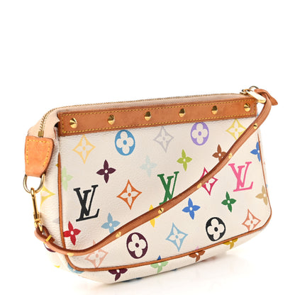 Louis Vuitton Monogram Multicolor Pochette Accessories White 3 of 11