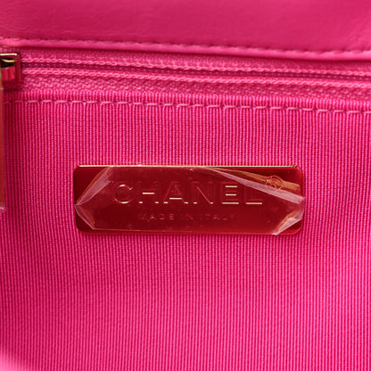 Chanel Lambskin Quilted Medium Chanel 19 Flap Pink 6 of 10