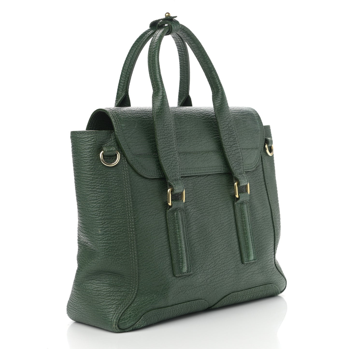 Textured Calfskin Medium Pashli Satchel Jade