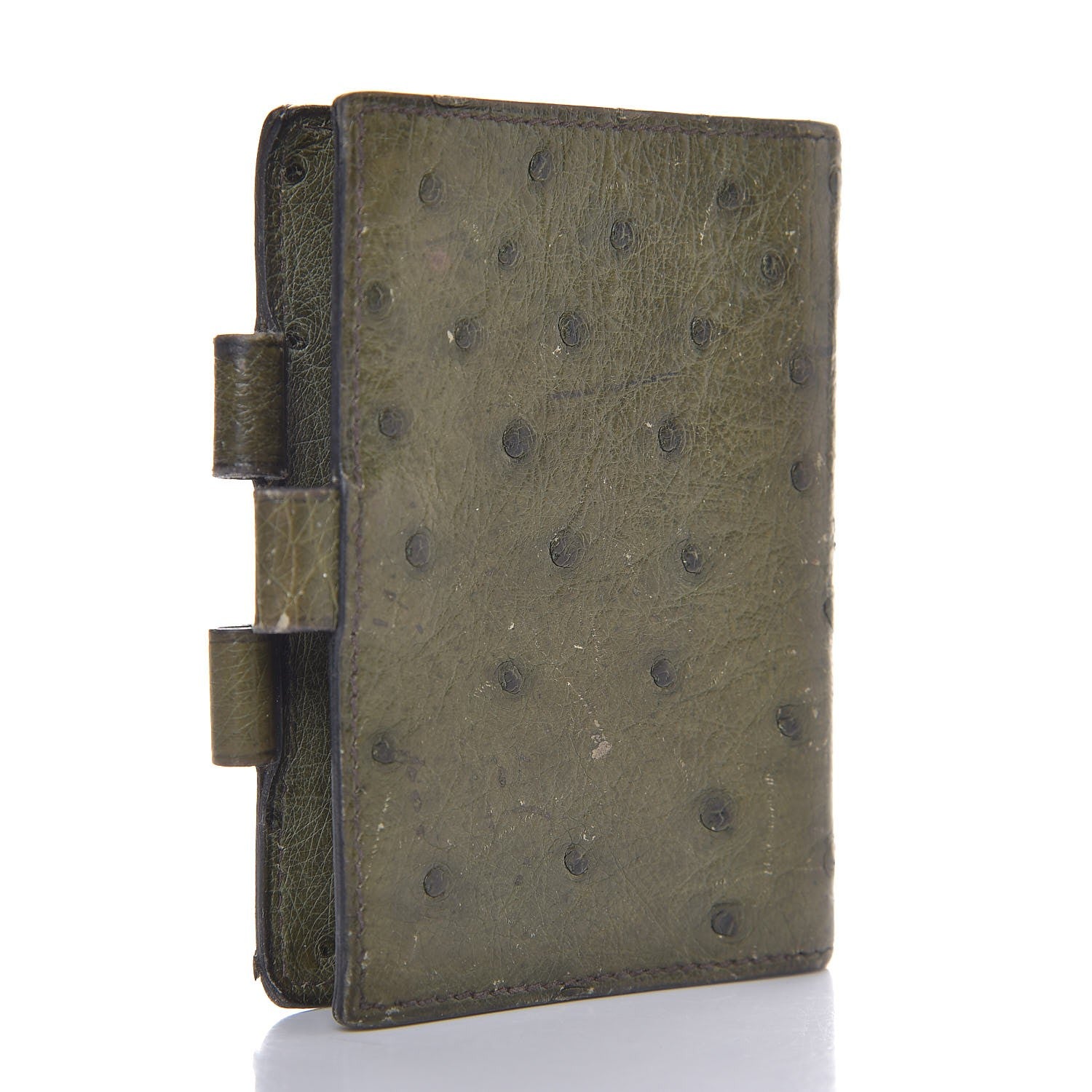 Hermes Ostrich Mini Vision Agenda Cover Vert Olive 3 of 8