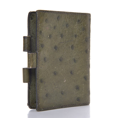 Hermes Ostrich Mini Vision Agenda Cover Vert Olive 3 of 8