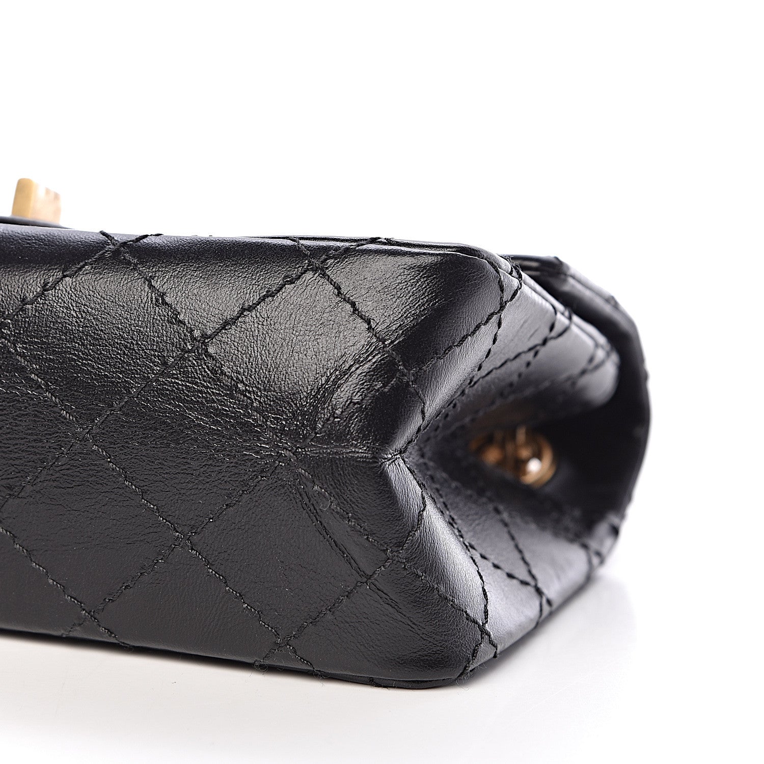 Chanel Aged Calfskin Quilted 2.55 Reissue Mini Flap Black 9 of 10