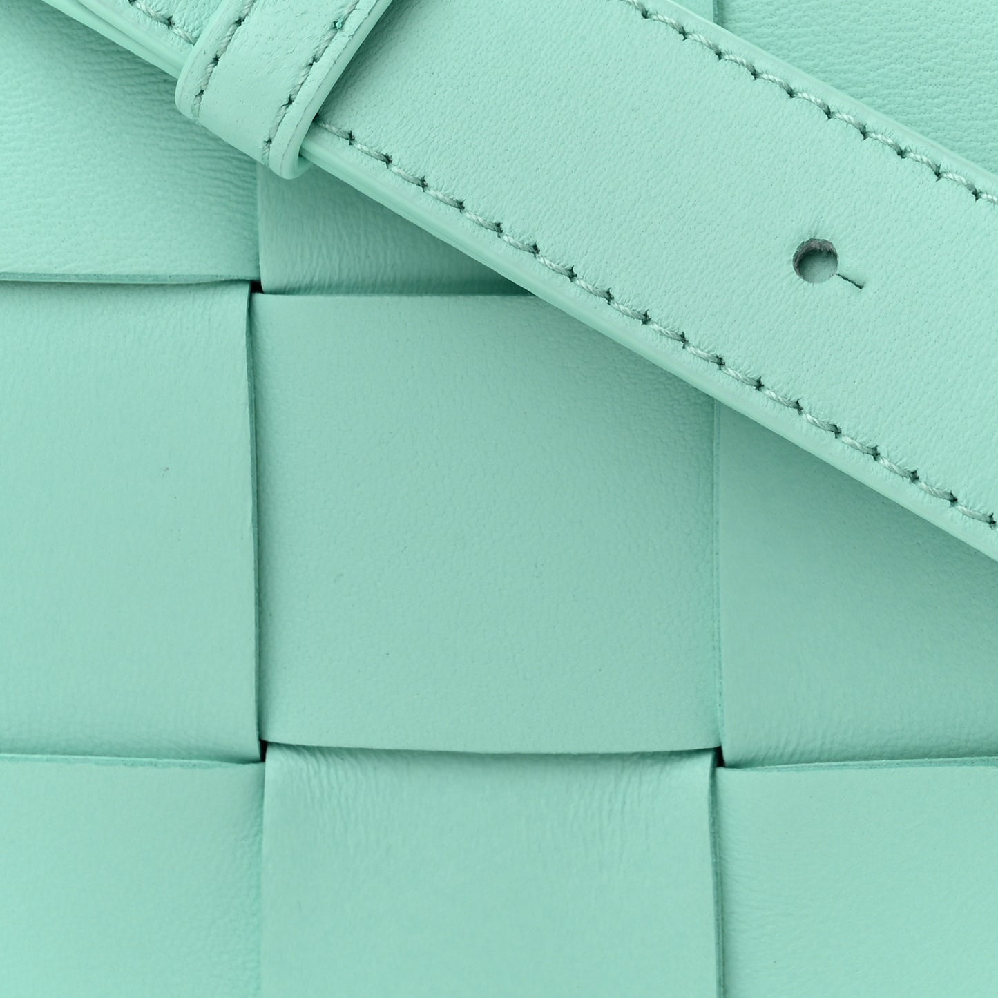 Lambskin Maxi Intrecciato Small Cassette Crossbody Bag Celadon