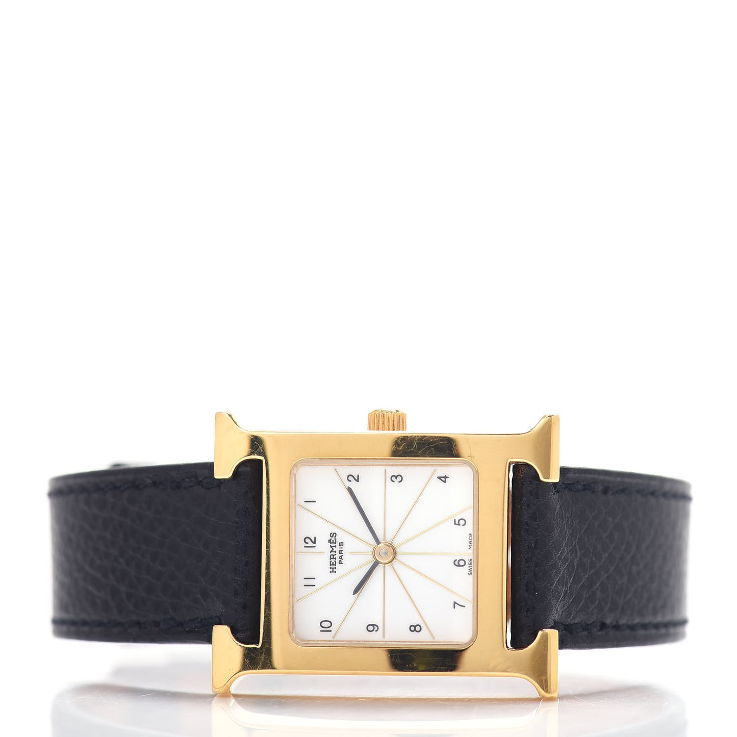 Stainless Steel Courchevel 21mm Heure H Hour Quartz Watch Noir