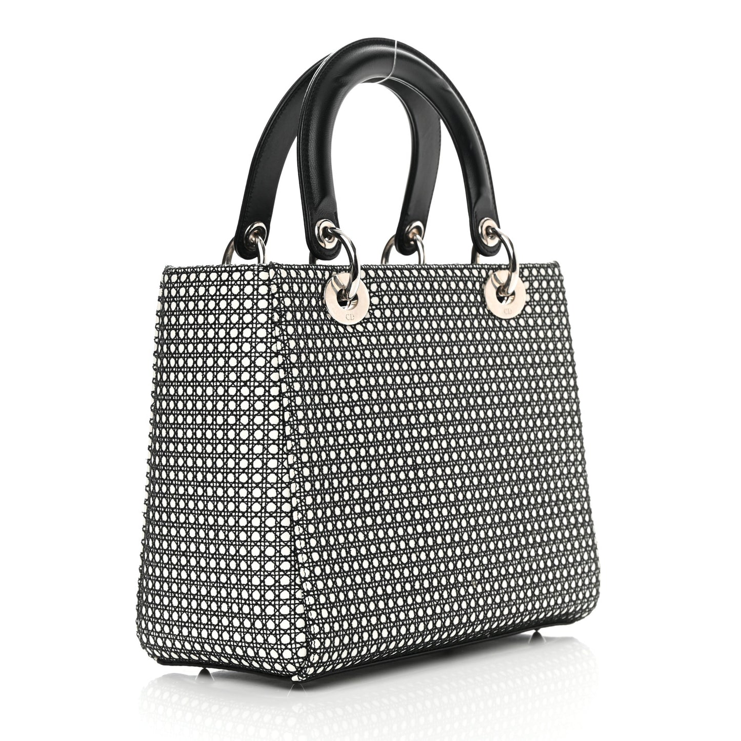Micro-Cannage Smooth Calfskin Medium Lucky Badges Lady Dior Multicolor