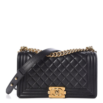 Chanel Calfskin Quilted Medium Boy Flap Black 1 of 9