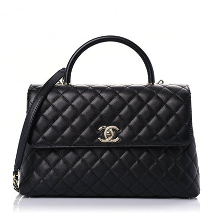 Chanel Caviar Quilted Medium Coco Handle Flap Black 1 of 14