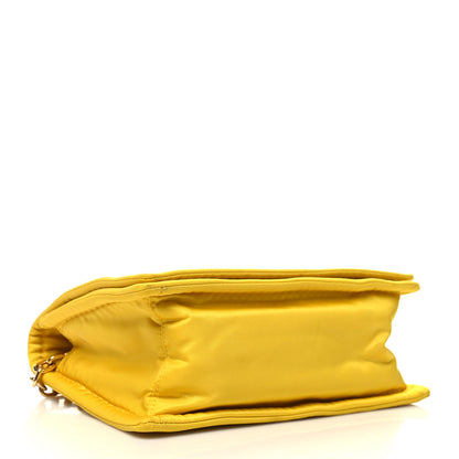 Prada Tessuto Nylon Chain Flap Shoulder Bag Giallo 4 of 11