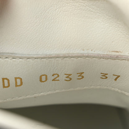 Louis Vuitton Monogram Embossed Calfskin Time Out Sneakers 37 White Black 9 of 10