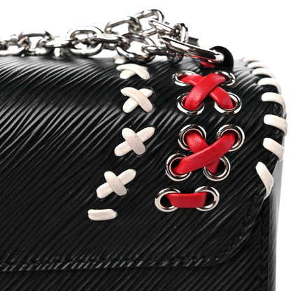 Louis Vuitton Epi Embroidered Twist Shoulder Bag MM Black 13 of 13