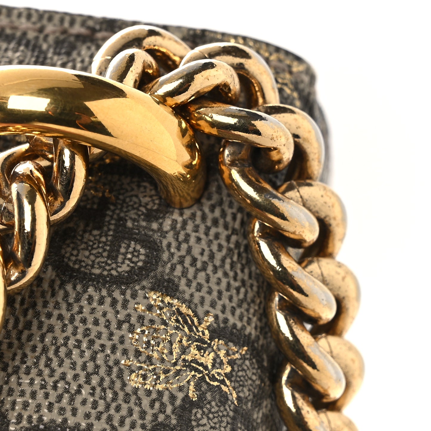 GG Supreme Monogram Bees Small Padlock Shoulder Bag Black