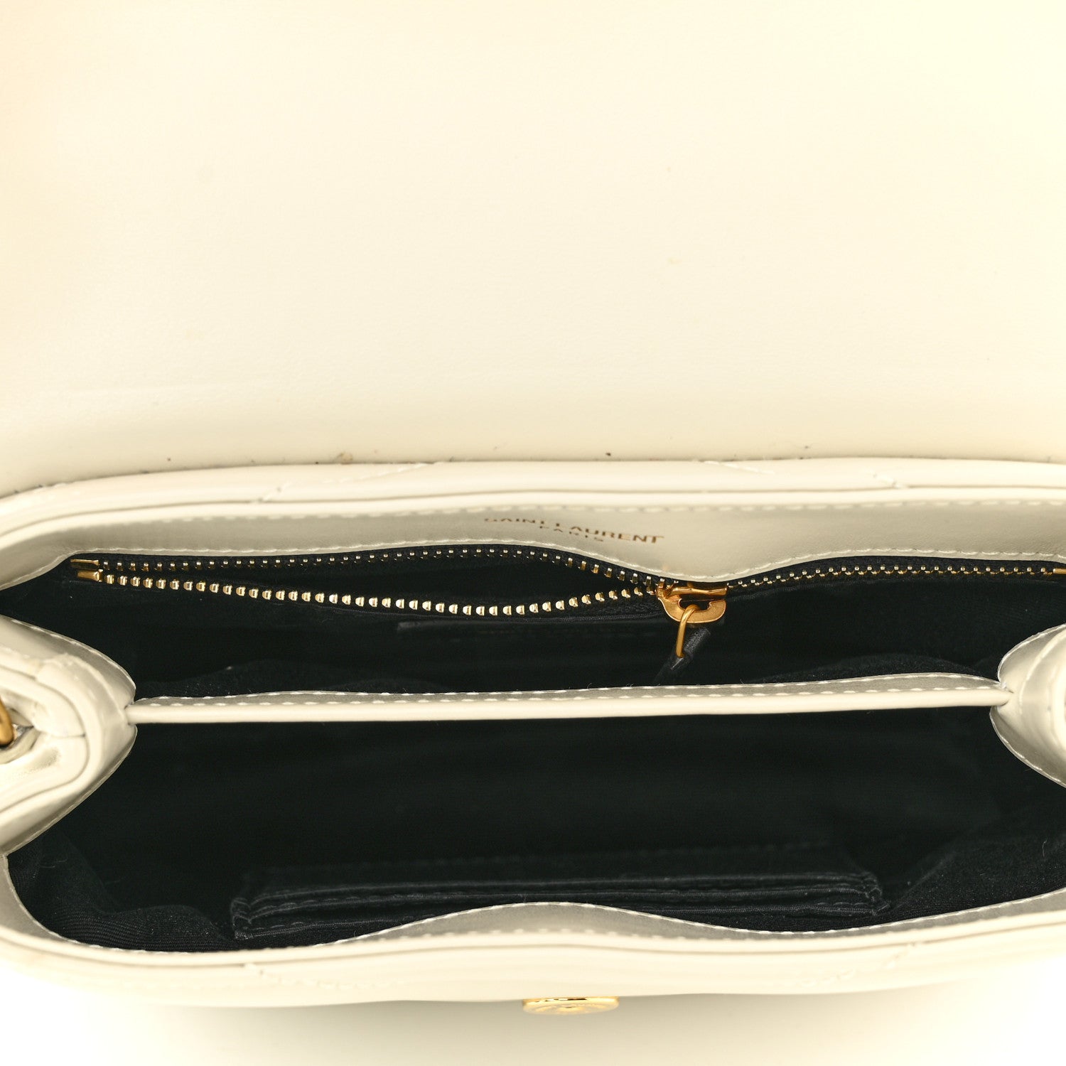 Saint Laurent Calfskin Y Quilted Monogram Toy Loulou Crossbody Bag Ivory 4 of 12