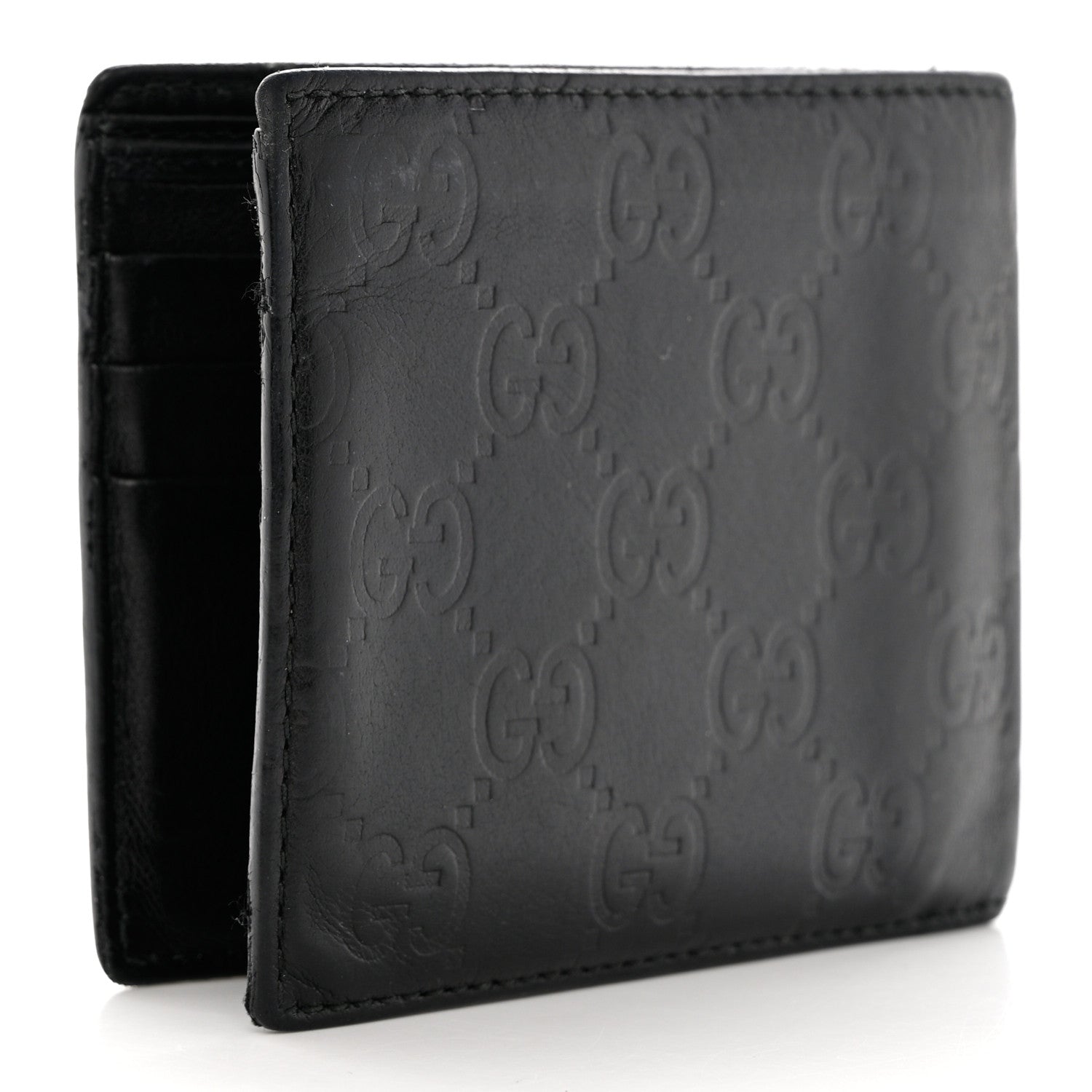 Gucci Guccissima Avel Bi-Fold Wallet Black 3 of 10