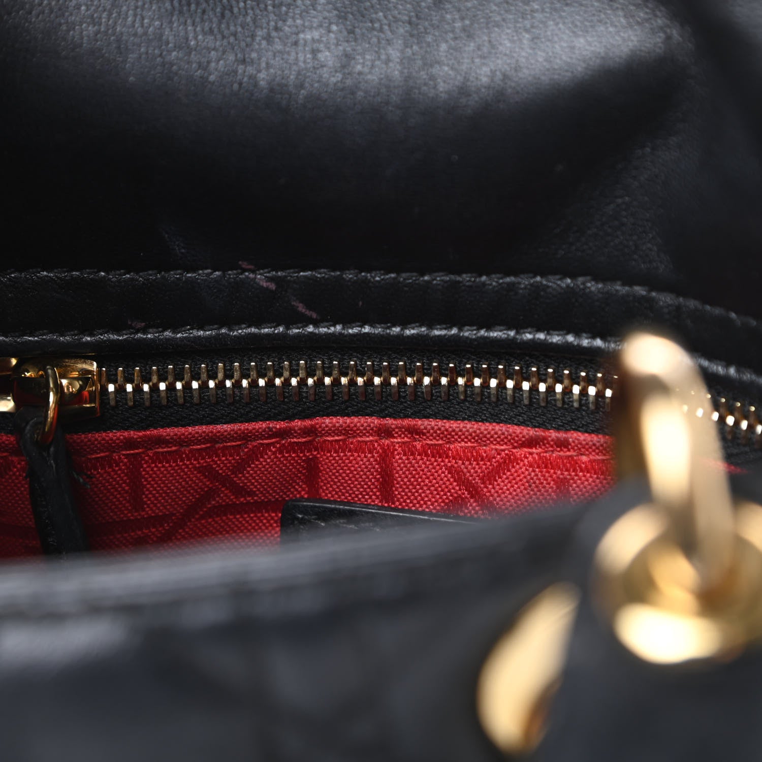 Christian Dior Lambskin Cannage Mini Lady Dior Black 16 of 24