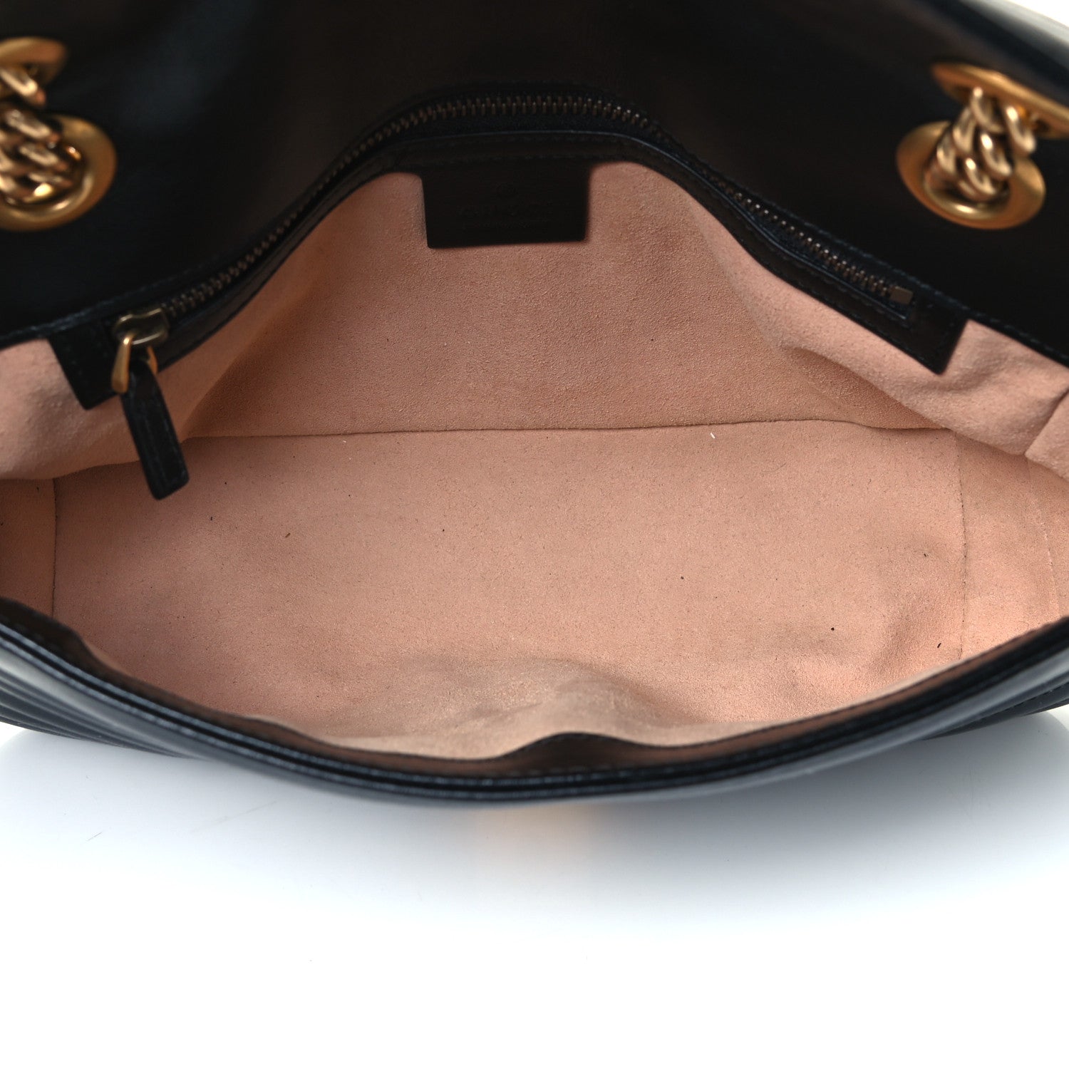 Gucci Calfskin Matelasse Small GG Marmont Shoulder Bag Black 4 of 4