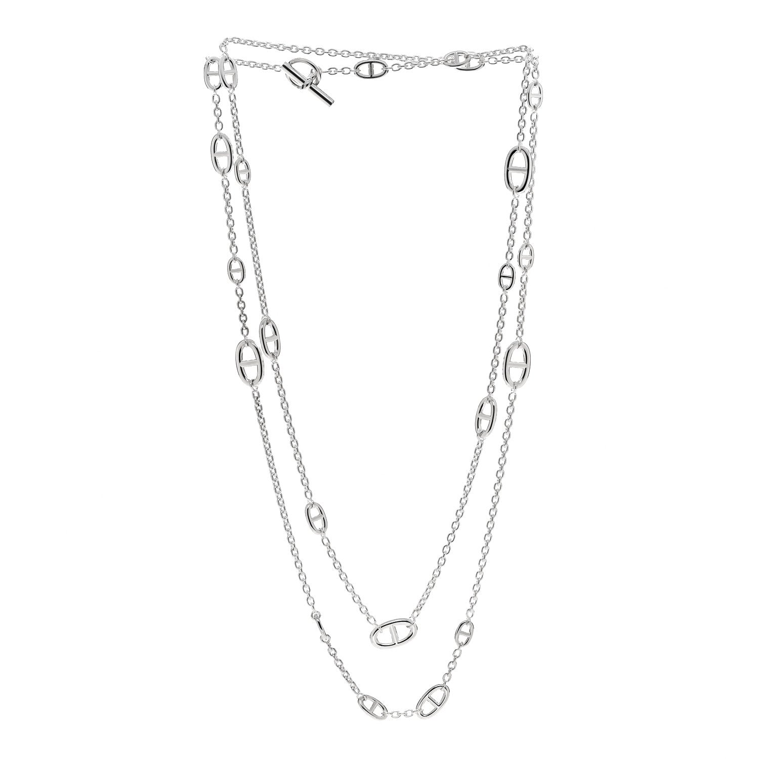 Hermes Sterling Silver Farandole Necklace 160 3 of 6
