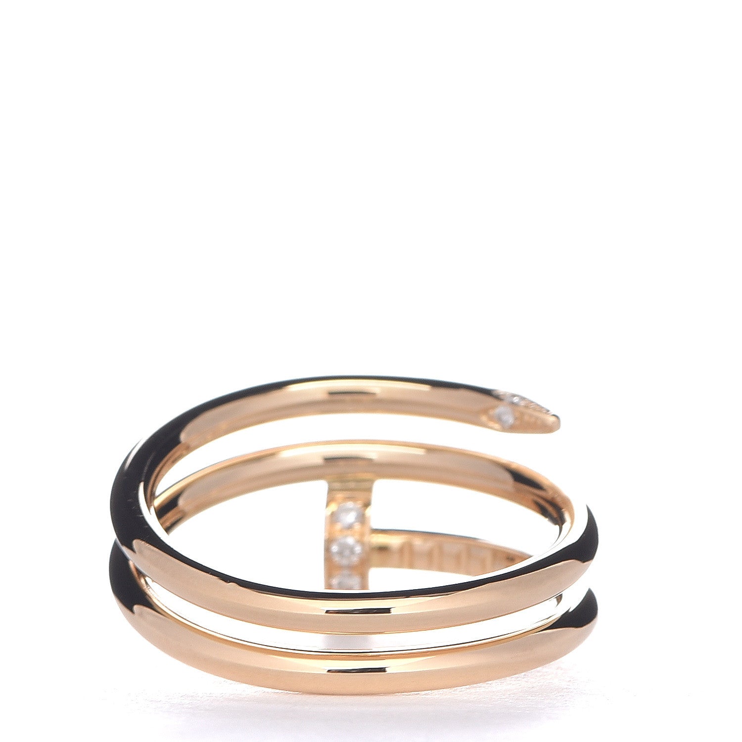 Cartier 18K Yellow Gold Diamond Juste Un Clou Wrap Ring 48 4.5 3 of 5