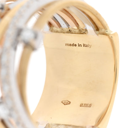 Marco Bicego 18K Yellow White Rose Gold Diamond Seven Strand Goa Ring 53 6.5 4 of 4
