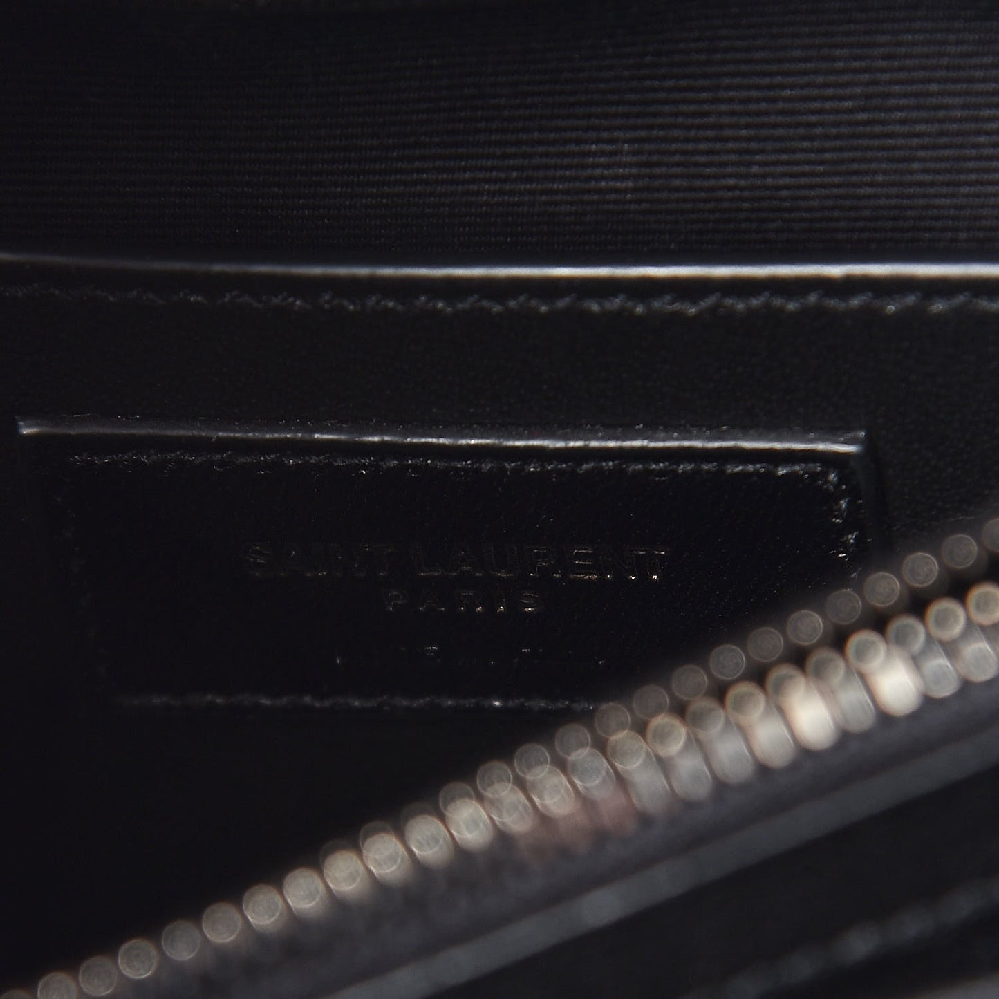 Sheepskin Matelasse Chevron Monogram Medium College Bag Black