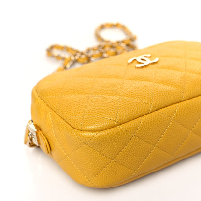 Chanel Caviar Quilted Small Timeless Camera Case Yellow 8 of 9